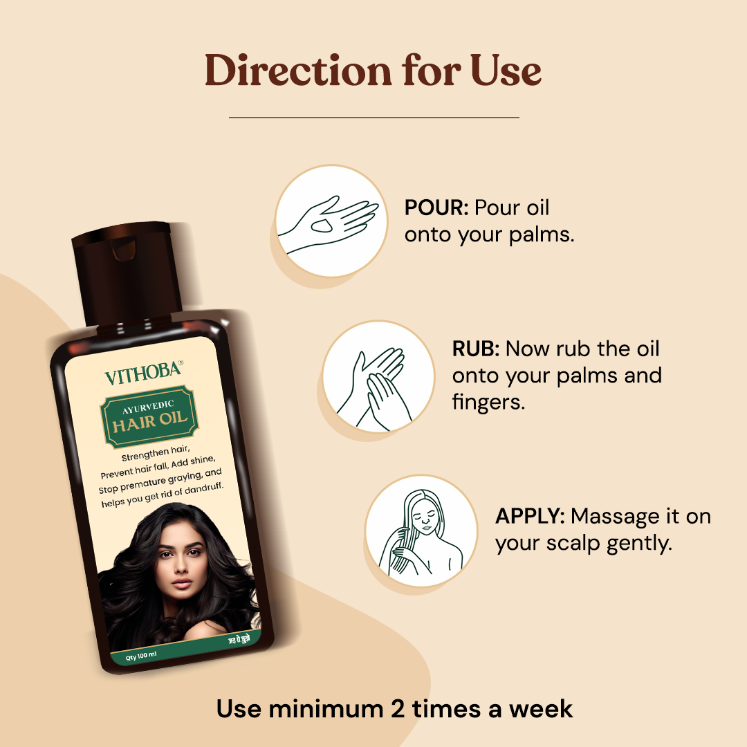 Vithoba Ayurvedic Kesh(Hair) Oil 100 ml | Hair Growth Oil Reduces Hair Fall Gives Soft, Strong, Long &Thick Hair | For Men & Women