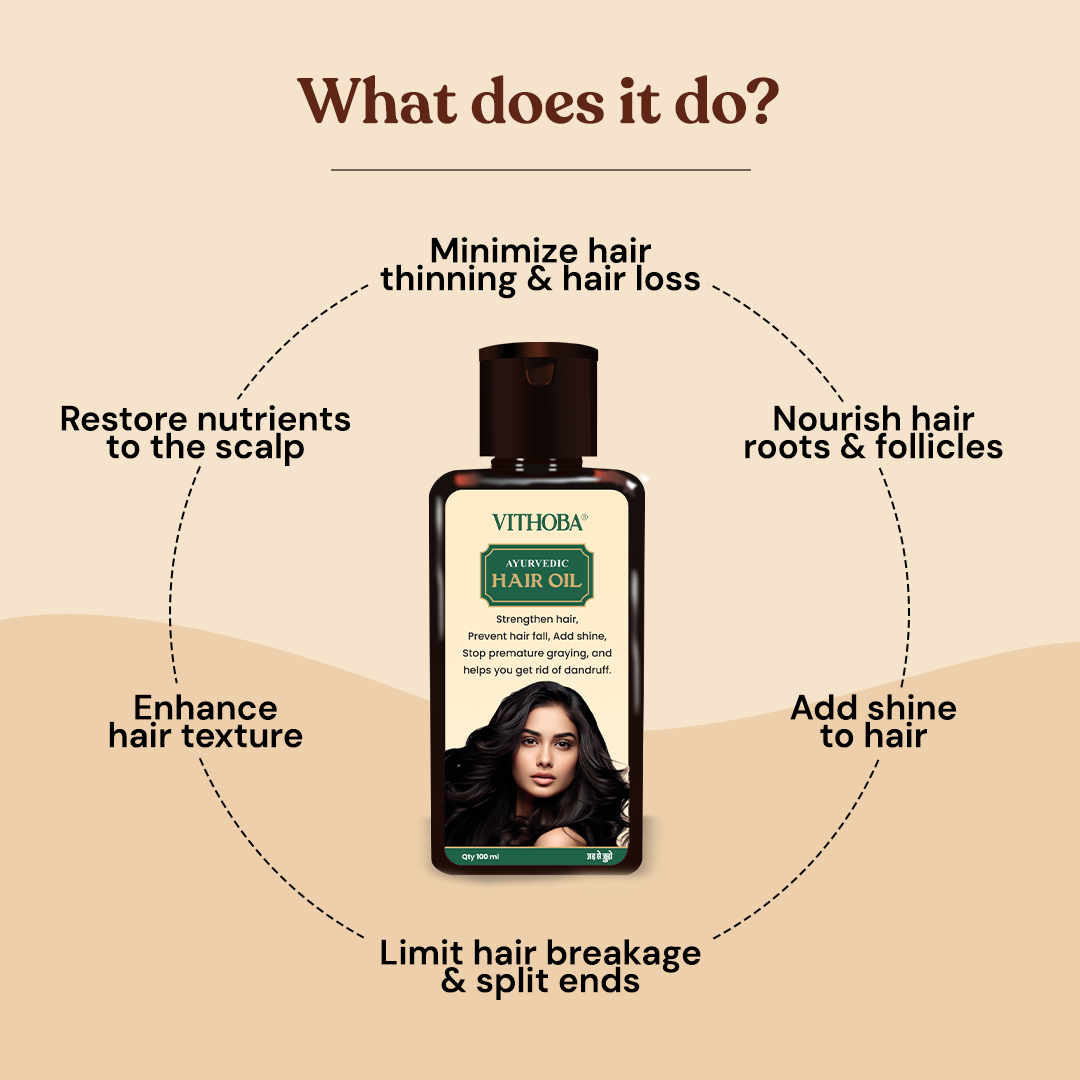 Vithoba Ayurvedic Kesh(Hair) Oil 100 ml | Hair Growth Oil Reduces Hair Fall Gives Soft, Strong, Long &Thick Hair | For Men & Women