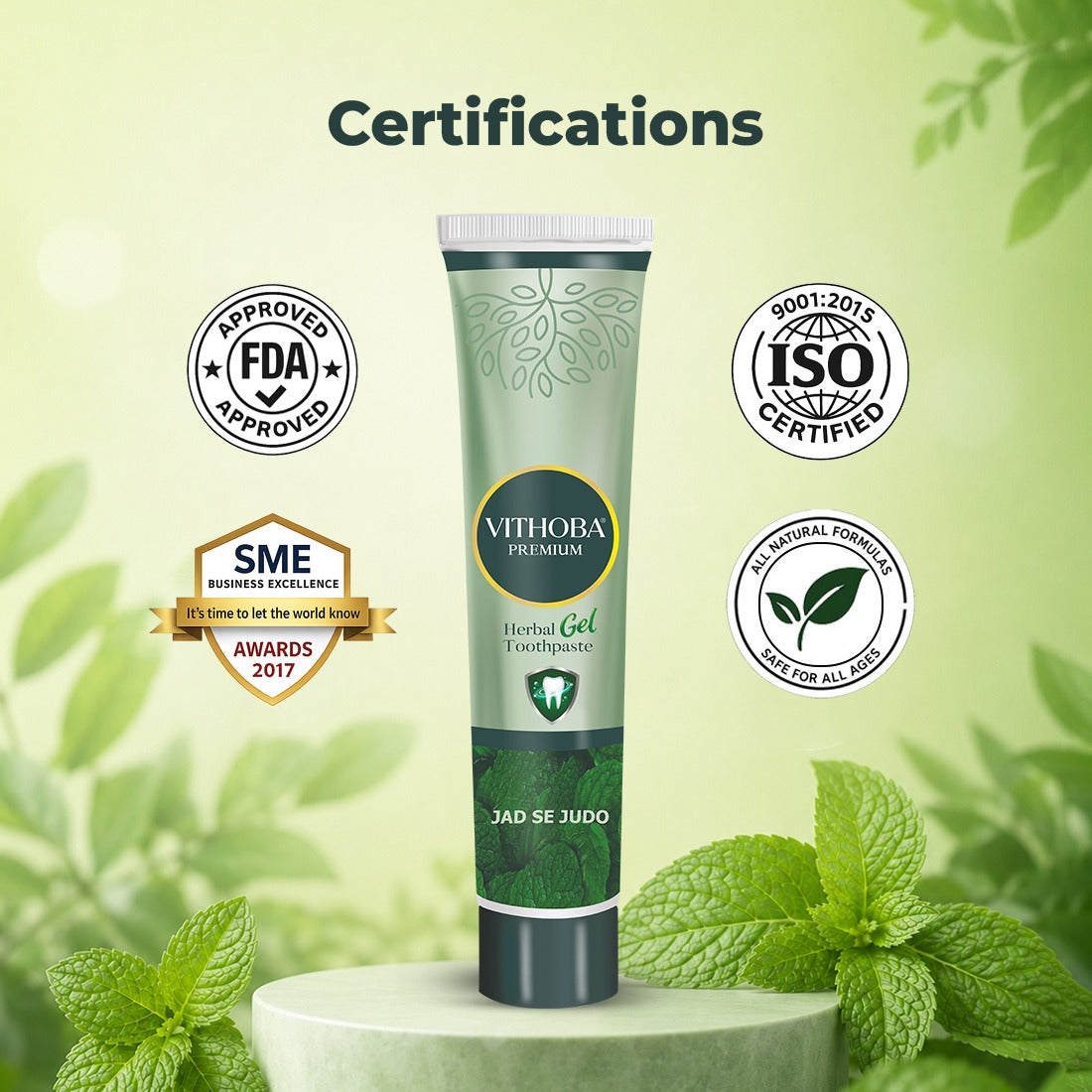 Vithoba Premium Toothpaste Value Pack | Daily Oral Care For Family | 380g