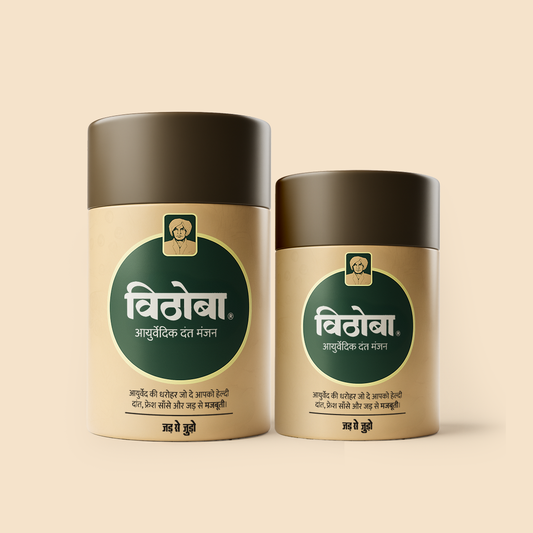 Vithoba Ayurvedic Dant Manjan Combo Pack - 40g+80g