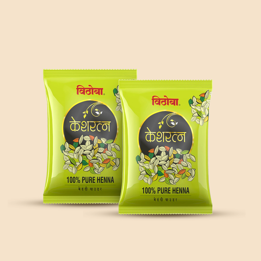 Vithoba Keshratna 100% Pure Henna Mehendi | Full Coverage of Gray Hair | 50g Pack 2