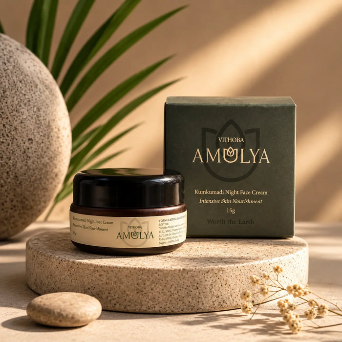 Amulya Kumkumadi Night Face Cream – Intensive Skin Nourishment 15g (Deep hydration for brighter, smoother-looking skin)