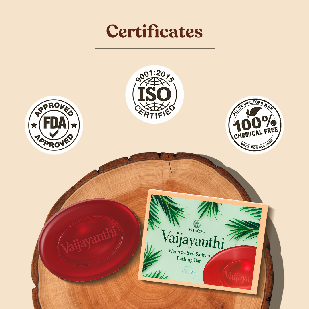 Vithoba Vaijayanthi Handcrafted Saffron Soap Bar 75g