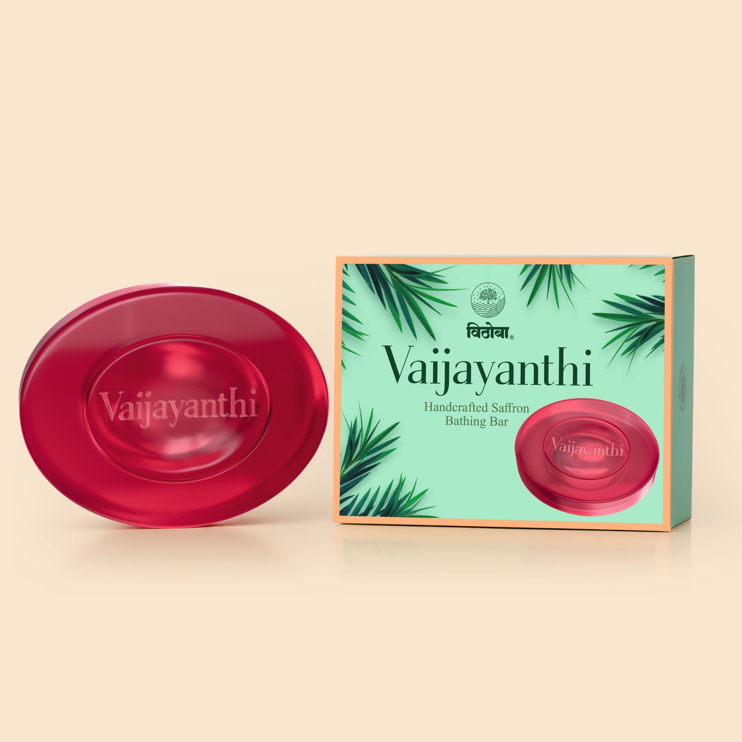 Vithoba Vaijayanthi Handcrafted Saffron Soap Bar 75g