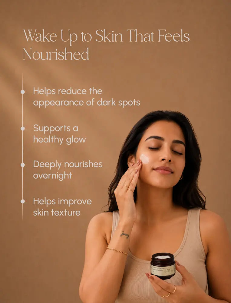 Amulya Kumkumadi Night Face Cream – Intensive Skin Nourishment 15g (Deep hydration for brighter, smoother-looking skin)