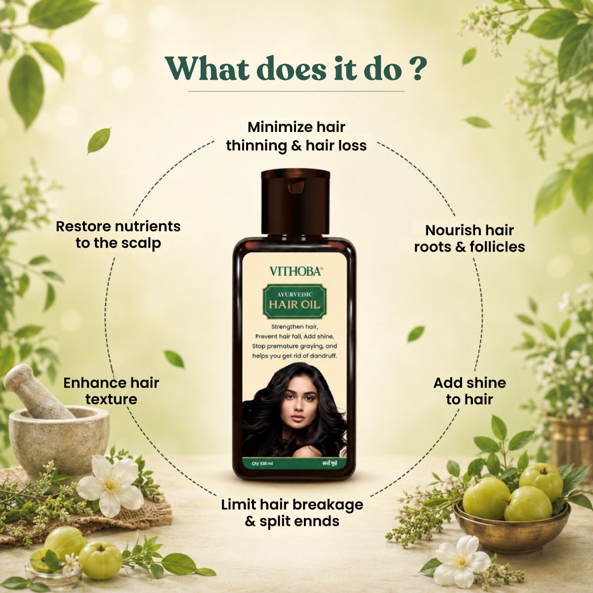 Vithoba Family Wellness Hamper - Tooth Powder 80g + Premium Herbal Toothpaste 150g + Rootfix Natural Toothpaste 150g + Vaijayanthi Soap 75g x 4 + Ayurvedic Hair Oil 100ml + Stay Active Pain Relief Oil 30ml + Kaali Strong Balm | 3+1 Toothbrush Pack